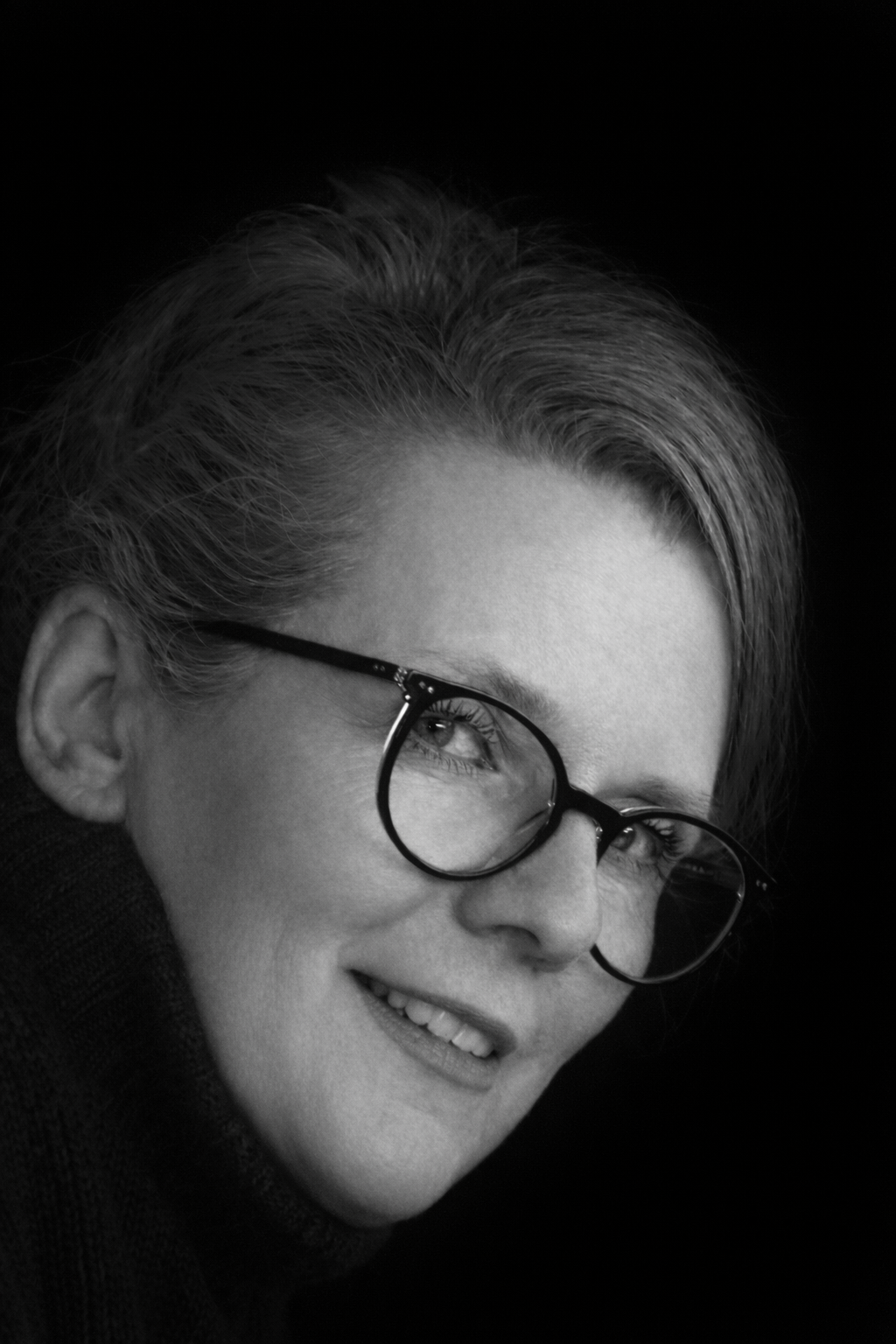 Zwart-witportret van auteur Beatrijs Ryckaert